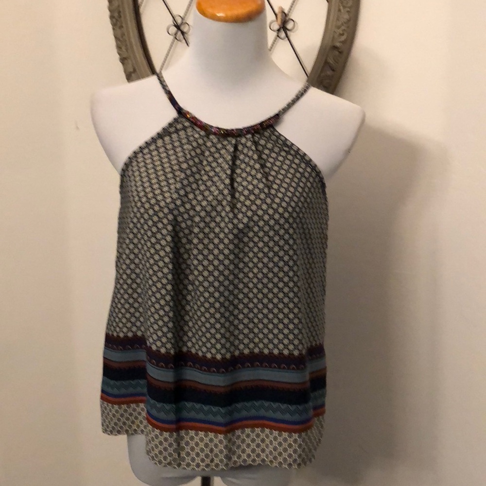 Miami beaded neckline sleeveless top size small